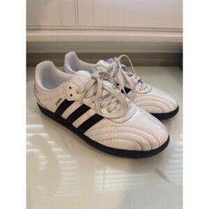 adidas SAMBA patent leather white and black shoes